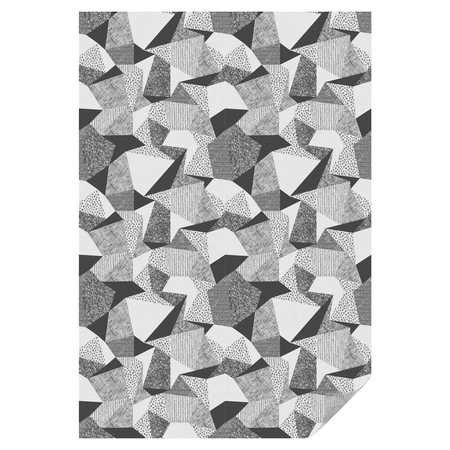 Tulup Buntglasfolie mit geometrischen Figuren in Schwarzweiß und Bunt, Sichtschutzfolie für Fenster, Breite: 100 cm, Höhe: 146 cm - Bild 2