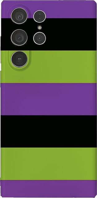 Handyhülle im Retro-Weihnachtsdesign mit lila Streifen für Samsung Galaxy S25 S24 S23 Ultra Plus A35 A55 Glänzendes Hard Cover - Bild 1