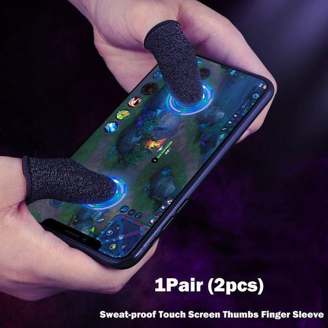 MapleQuern Gaming-Handschuhe in Schwarz mit Touchscreen-Funktion und atmungsaktivem Material für mobile Spiele - Bild 1