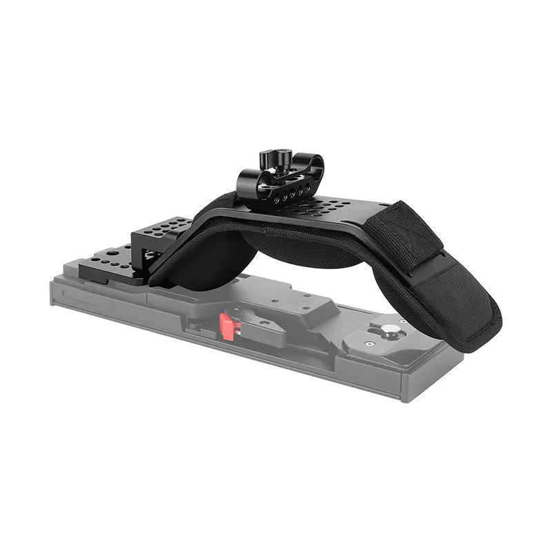 Hdrig Ergonomische Schulterpolster Halterung mit V-Keil Halterung und 15mm LWS Stangenklemme für Sony VCT-U14 Stativ Adapter, Schwarz - Bild 3