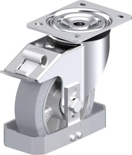 Blickle L-ALEV 150K-FI-SG-FS Stahlblech-Lenkrolle in Silber, Rad-Durchmesser: 150 mm, Tragfähigkeit: 400 kg - Bild 1