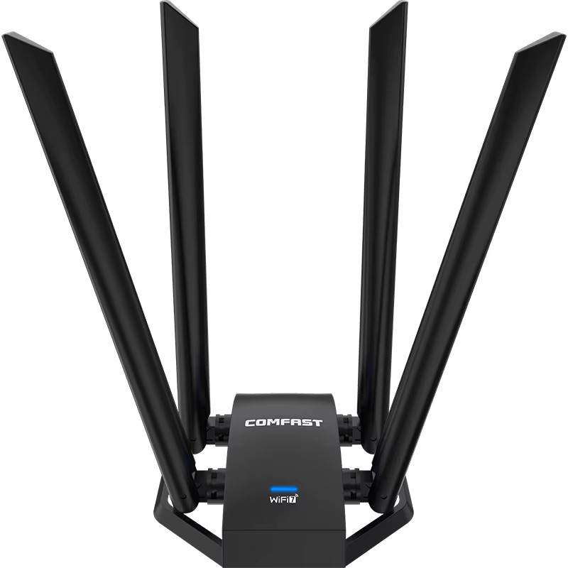 Comfast WIFI7 USB-WLAN-Adapter mit 6500 Mbit/s, treiberfreier USB 3.0 WLAN-Empfänger in Schwarz - Bild 4