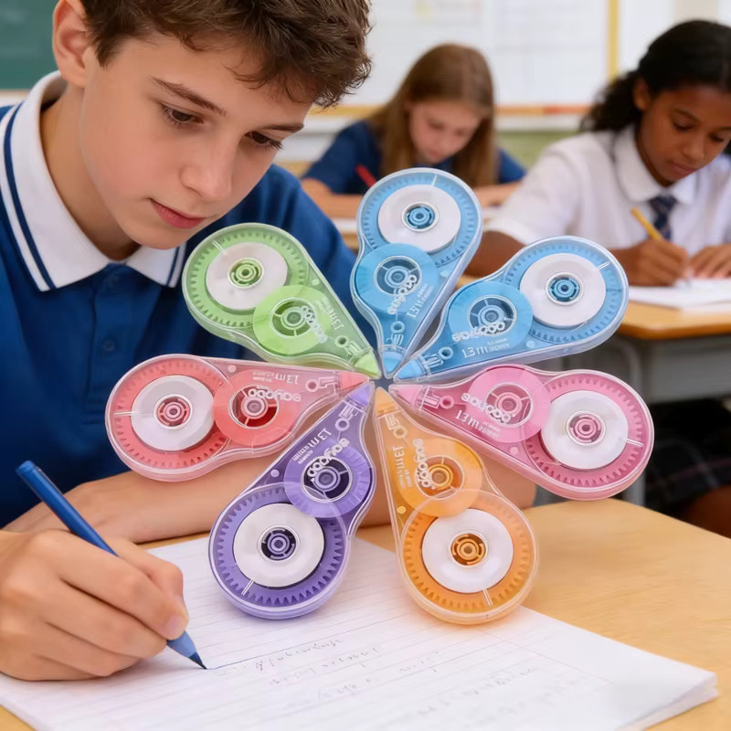 6er-Pack Korrekturband in Weiß und Multicolour für die Schule - Bild 3