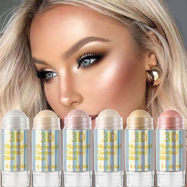 Highlighter Stick, 6 Farben, Schimmernd, Creme, Unisex - Bild 1