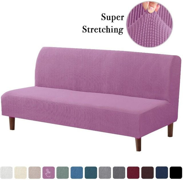 RTTIME Elastischer Sofa-Bettbezug in Lila mit Jacquard-Stretch-Material für moderne Sofas - Bild 1