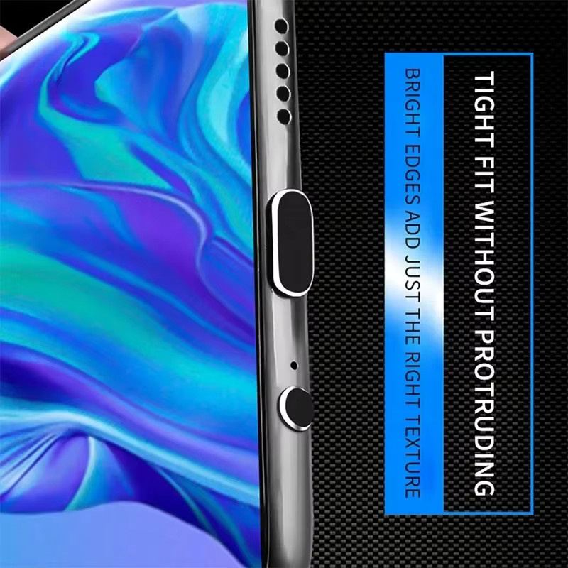 Abay USB-C Staubschutz Kappen für Smartphones in Schwarz, 5er-Set - Bild 5