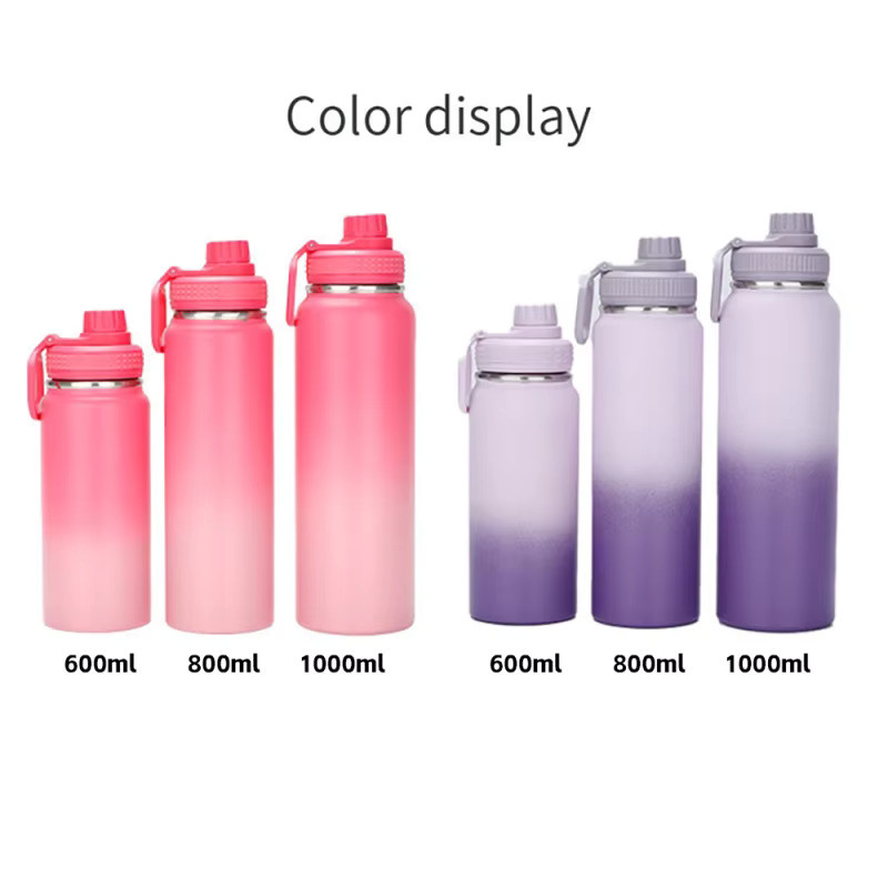 Personalisierte PuraCool Thermo-Wasserflasche aus Edelstahl mit Vakuumisolierung und Flip-Verschluss, 600 ml / 800 ml / 1000 ml - Bild 2