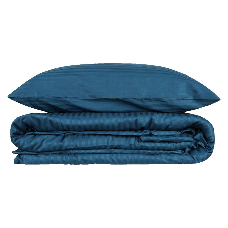 L'Essentiel Linge de Maison Mako-Satin Bettwäsche aus Baumwolle, Blau, B/H: 135 x 200 cm mit Kissenbezug 80 x 80 cm - Bild 5