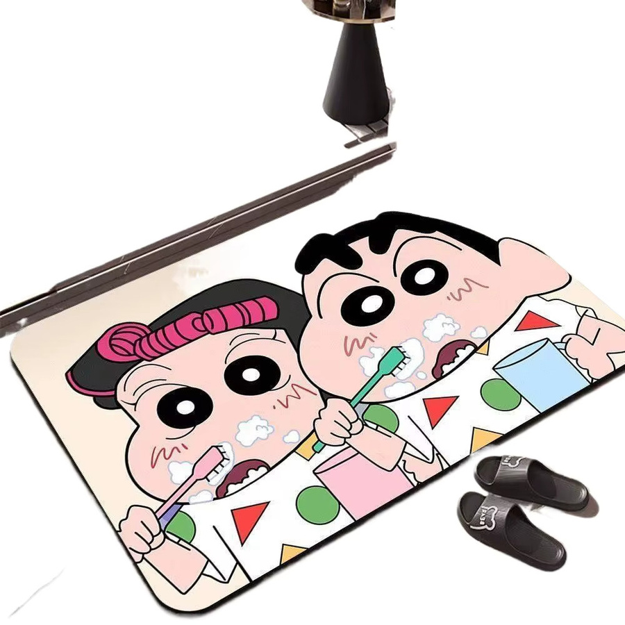 Saugfähige Crayon Shin-Chan Badematte aus Kieselgur von 52TOYS, rutschfest und rechteckig, Mehrfarbig - Bild 2