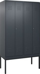 C+P Spind Classic PLUS Schwarz-Weiß-Spind mit 4 Abteilen, Farbe Anthrazitgrau, B/T/H: 120 x 50 x 212 cm - Bild 1