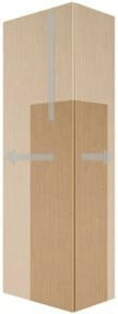 Duravit L-Cube Hochschrank Eiche natur mit Glastür, B: 50 cm, T: 24,3 cm, H: 176 cm - Bild 1