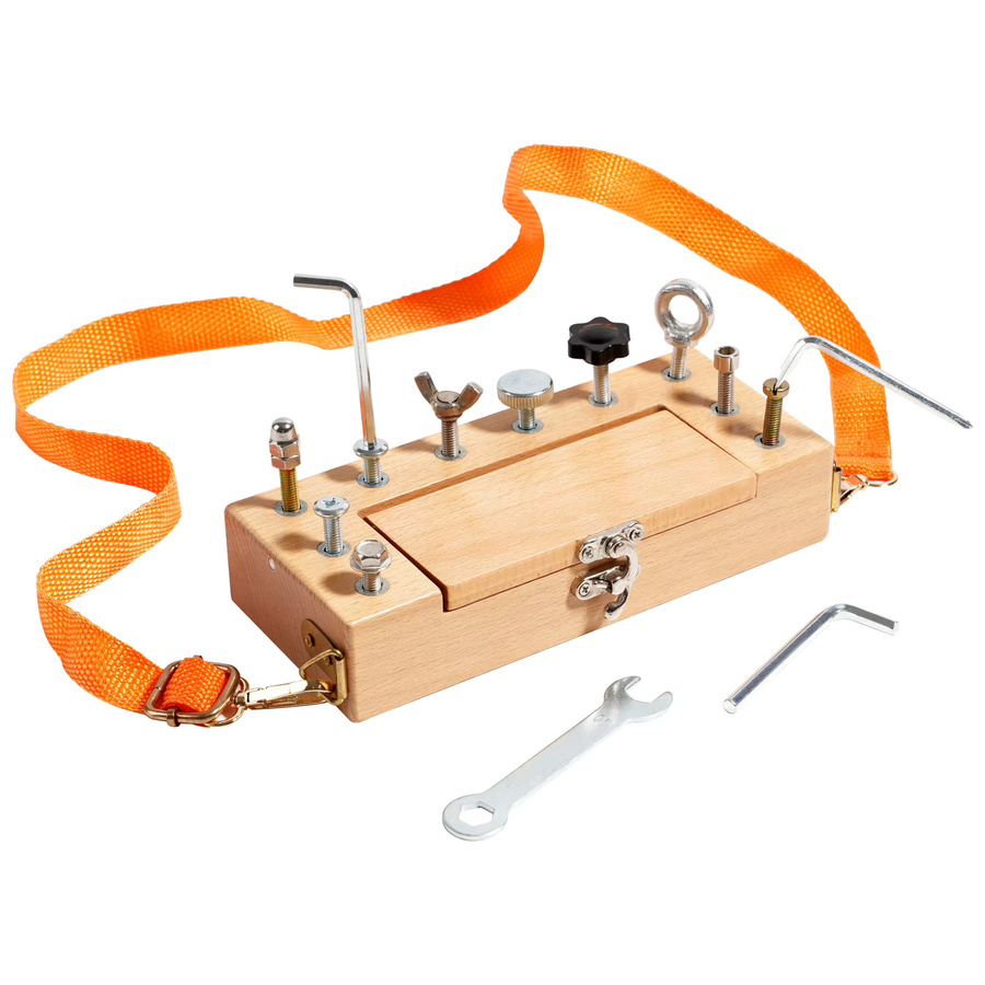 Dusan Wood Montessori-Schraubspielzeug, Lernspielzeug, Holz, multicolour - Bild 3