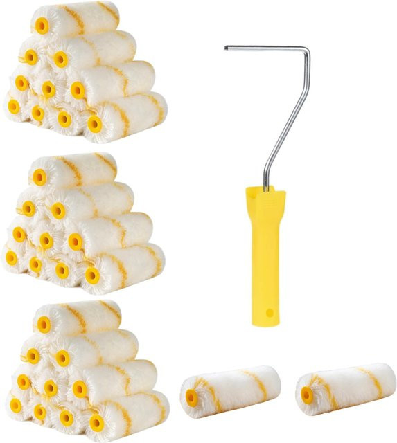 33-teiliges Mikrofaser-Malset mit 4-Zoll-Farbrollern und Abdeckungen sowie Rahmen von louCnloin - Bild 1