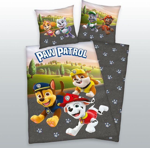 Paw Patrol Bettwäsche aus Baumwolle, Multicolor, Reversible, B/H: 135 x 200 cm und 80 x 80 cm - Bild 1