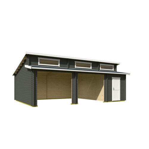 Blockgarage Lasita Maja Hawaii in Grün mit Außenmaß B: 820 cm x T: 579,6 cm - Bild 2