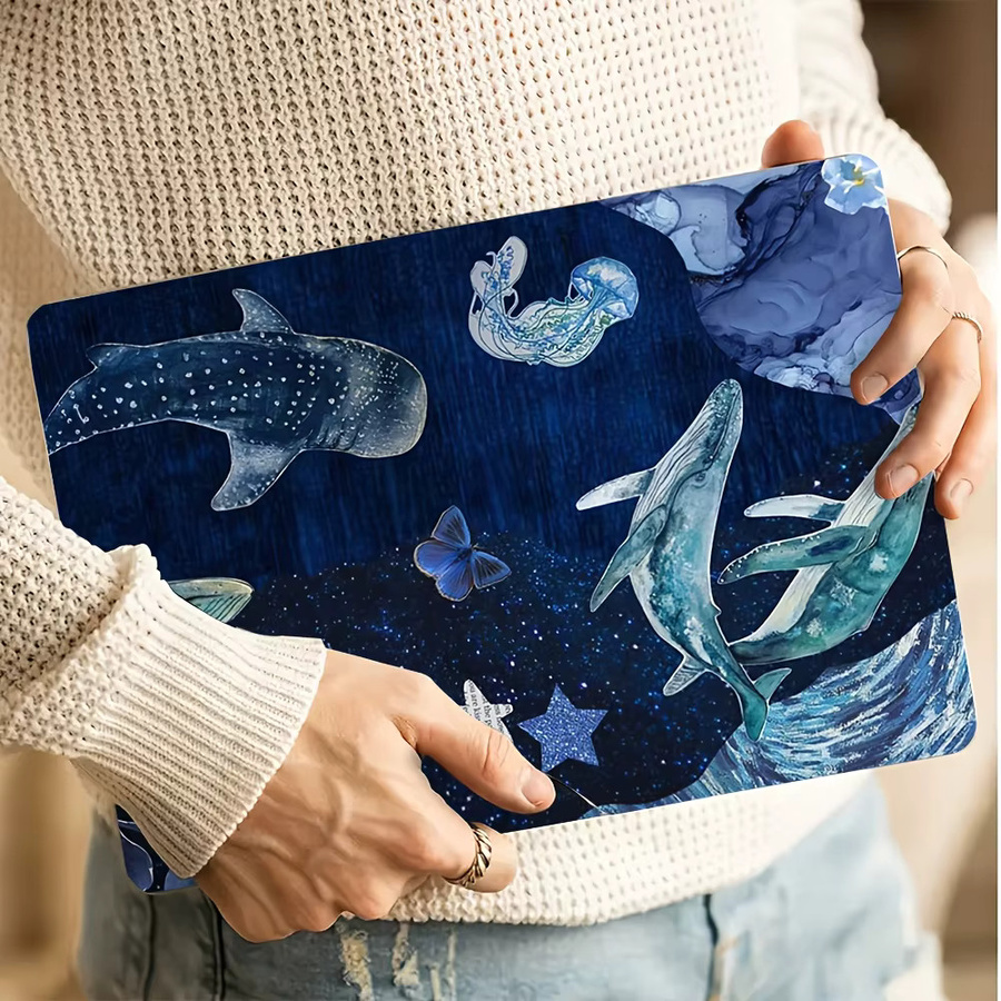Dream Dolphin Laptop Schutzfolie aus PVC in Blau, 2er-Set, universell passend für 15,35 x 10,63 Zoll - Bild 3