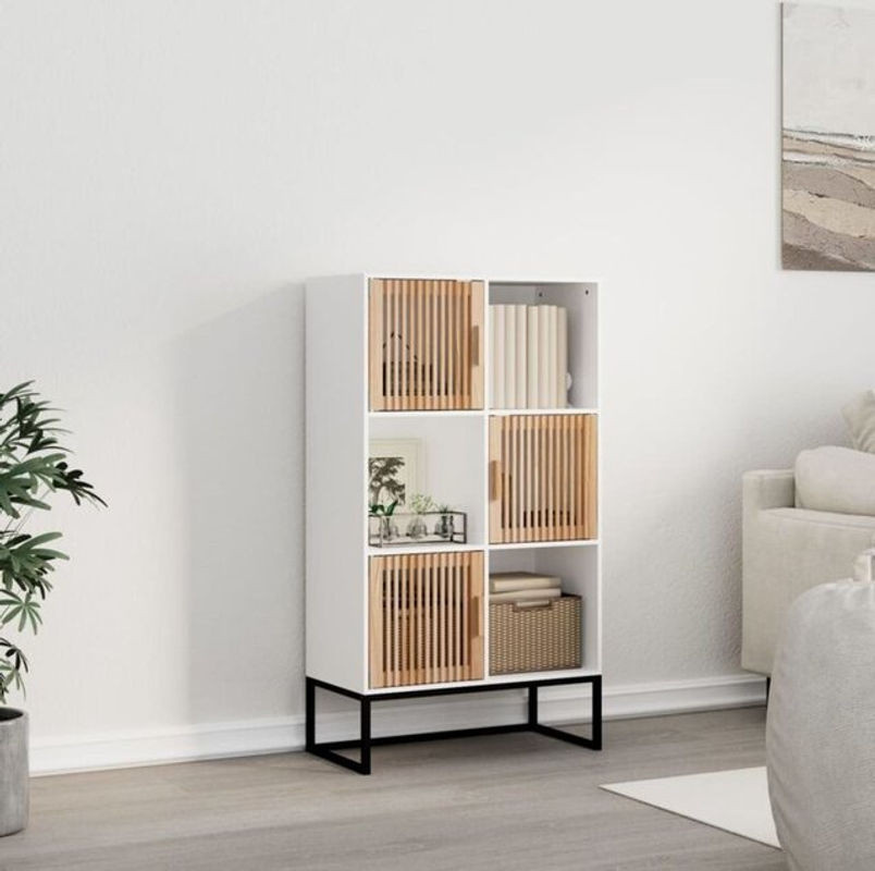 Vidaxl Highboard Weiß Modern Skandinavisch aus Holzwerkstoff B/T/H: 70 x 35 x 125 cm - Bild 1