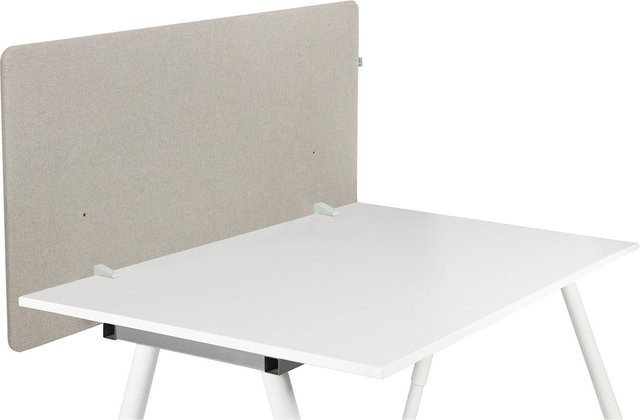 hjh OFFICE Tischtrennwand FLEXMIUT D1 aus Aluminium in Grau - Bild 1