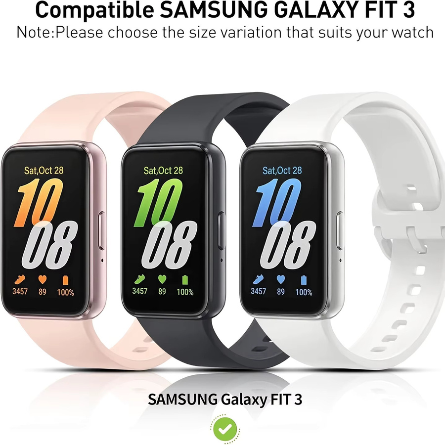 NEY Displayschutzfolie aus gehärtetem Glas und Schutzhülle aus hartem PC für Samsung Galaxy Fit 3 in Silber - Bild 3
