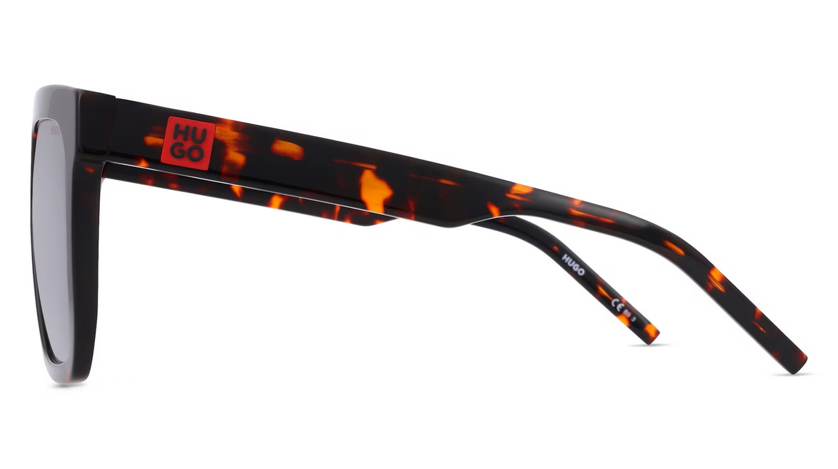 Hugo Boss HG 1218/S Sonnenbrille, Vollrand, Quadratisch, Acetat, Herren, braun, grau - Bild 2