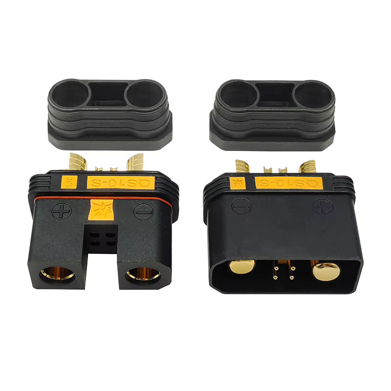DIVEDEER QS10-S Stromeingang Buchse und Stecker Set 750W 4AWG PA Shell in Schwarz für RC Modell Auto Netzteil - Bild 5
