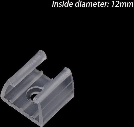 20 Stück FastStar LED Streifen Fix Clips aus Kunststoff zur Befestigung von 2835 Neon Licht und COB Streifen, Farbe: Weiß/Transparent, Breite: 12 mm - Bild 1