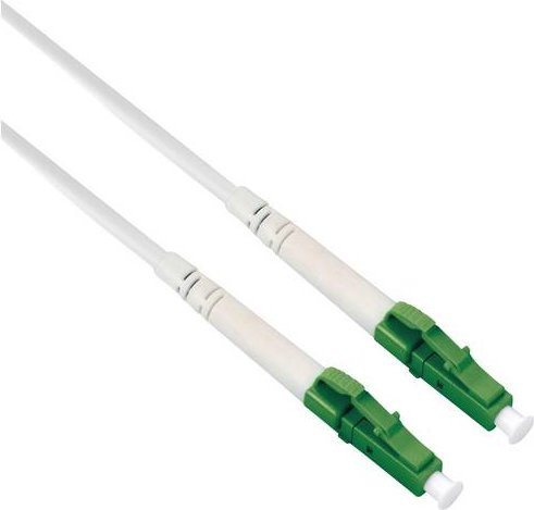 ROLINE Glasfaserkabel OS2 9/125 µm, LC/LC APC, stahlarmiert, simplex, LSOH, weiß, Länge: 1 m - Bild 1