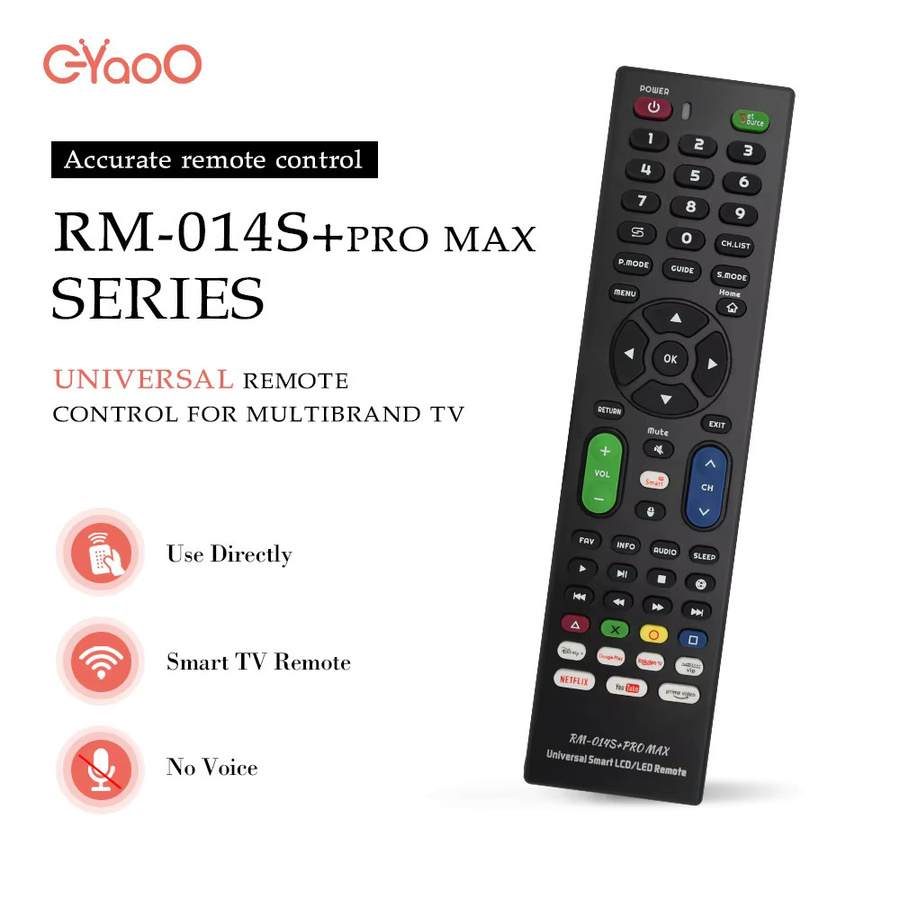 Universelle TV-Fernbedienung RM-014S+ von EYAOO in Schwarz - Bild 2