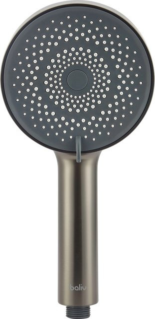 baliv Wassersparende Handbrause HBR-120.402 Rund in Gunmetal Grey mit Anti-Limescale-Funktion, Durchmesser: 12,0 cm - Bild 1