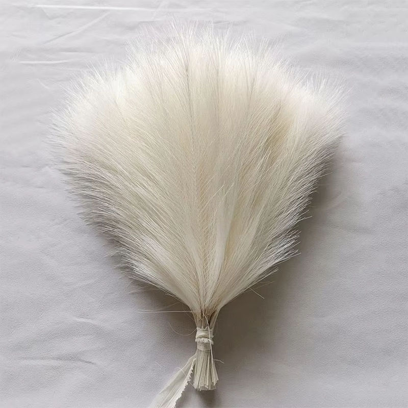 10 Stück künstliches Pampa Gras Uflower in Beige als Boho Bouquet für Hochzeiten und Dekorationen - Bild 2