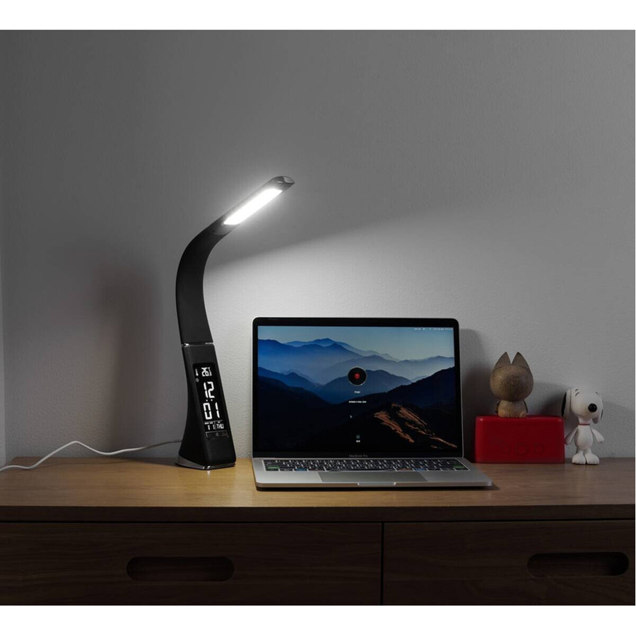 POCOline Elegance Schreibtischleuchte aus Kunststoff in Schwarz mit LED und Dimmer, Höhe: 49 cm - Bild 2