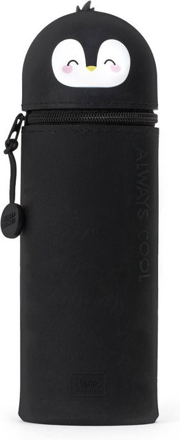 Legami Etui Penguin aus Silikon in Schwarz mit Reißverschluss, B/T/H: 18,0 x 6,3 x 18,0 cm - Bild 1