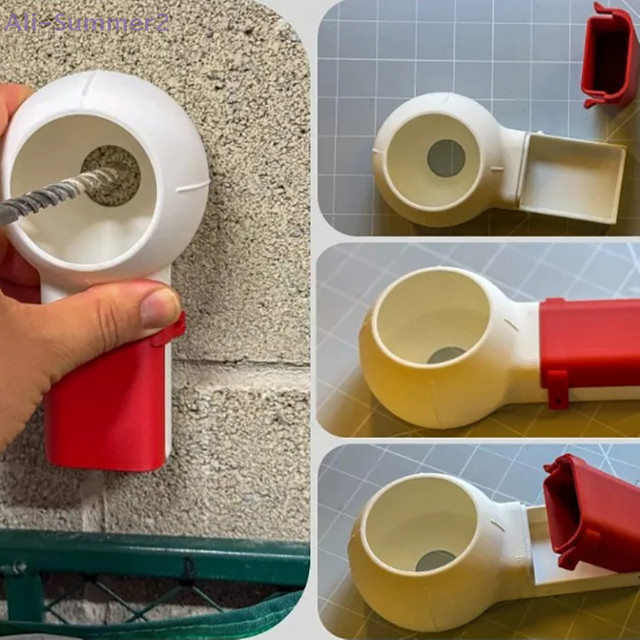 Staubschutzbox für elektrische Bohrer als Staubkollektor und Staubabdeckung in Weiß - Bild 1