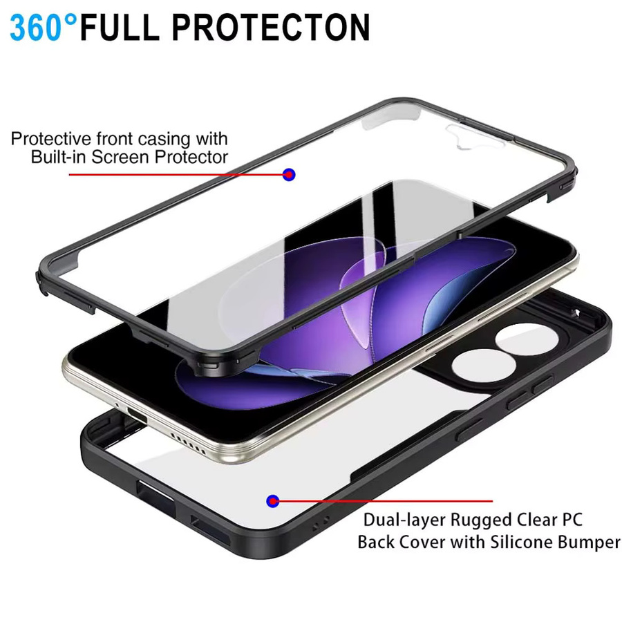 Transparente 360-Grad-Ganzkörper-Displayschutzfolie und stoßfeste Handyhülle für OPPO Reno 13 und Reno 14 Pro 13F 14F - Bild 4