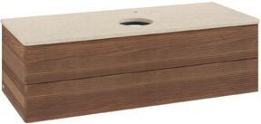 V&B Waschtischunterschrank Antao mit Frontstruktur in Weiß, B/T/H: 120 x 50 x 36 cm - Bild 1