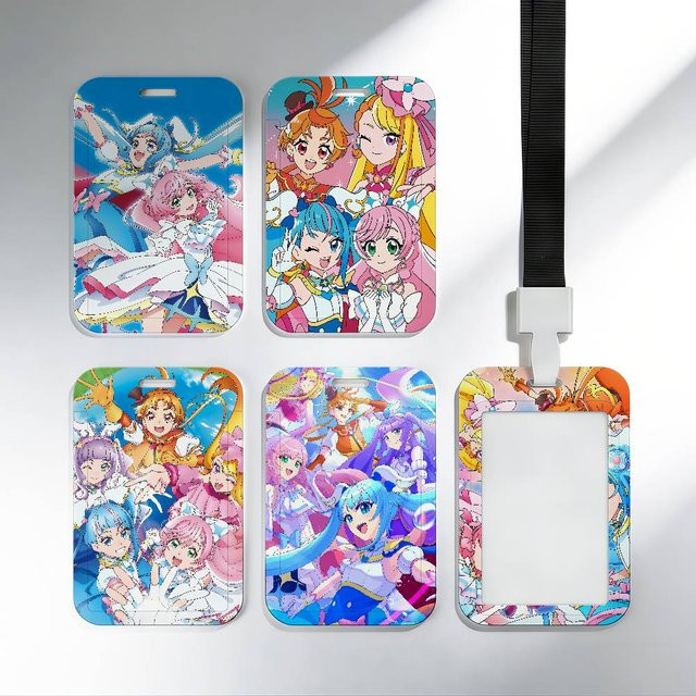 Anime H-Hirogaru Sky Pretty Cure Precure Schiebe-Kartenhalter für ID-Namensschilder und Buskarten in Multicolour aus Kunststoff - Bild 1