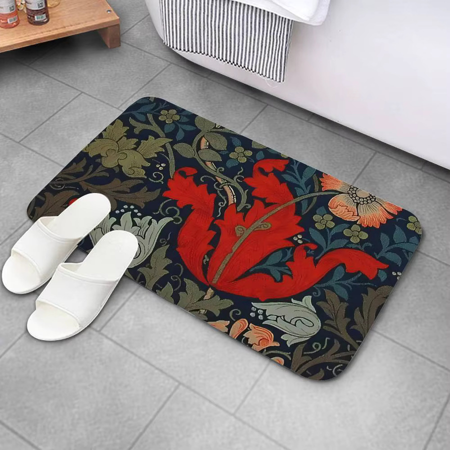 William Morris Compton Floral Bodenmatte, moderner flauschiger Heimteppich in Multicolour, B/T/H: 60 x 40 x 1 cm - Bild 4
