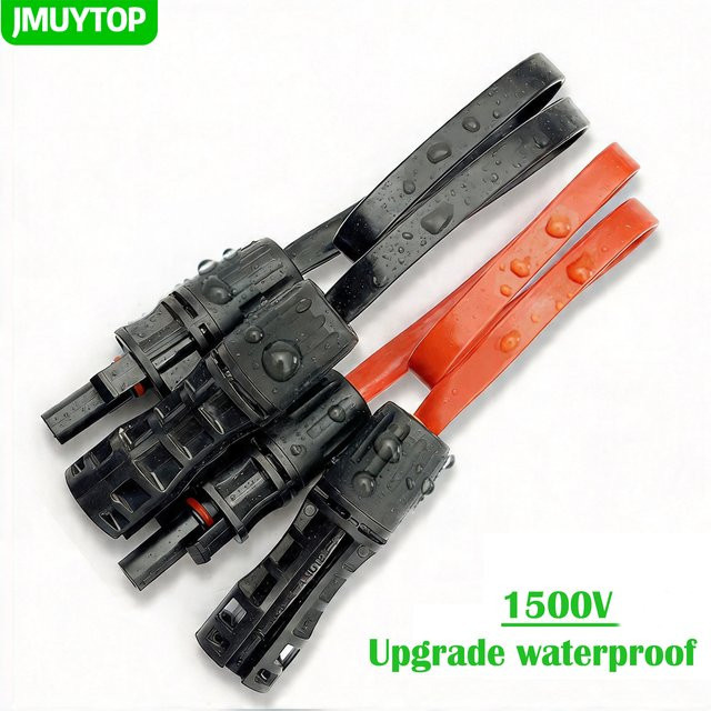 JMUYTOP MC-4 Flachkabel 6mm2 Extra Lang 30m, 1500V Wasserdichtes 10AWG Verlängerungskabel für Balkon-Fenster-Solarsystem - Bild 1