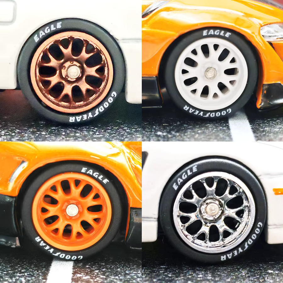 KICARMOD Modellauto ABS-Räder mit Gummireifen, 1-teiliges Set, 1:64, Hot Wheels Zubehör - Bild 3