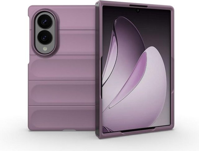 Wolfsay Silikon Hülle für Samsung Galaxy Z Fold8 in Violett, stoßfestes Anti-Fingerabdruck Cover - Bild 1