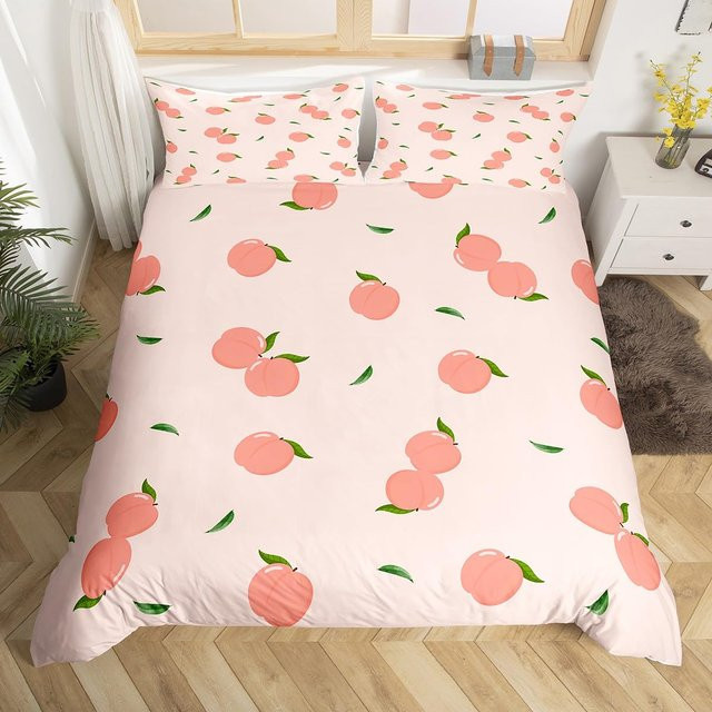 Binchi Outdoor Product Obst-Bettwäscheset mit Fruchtmotiven, Mikrofaser, B/B: 135 x 200 cm - Bild 1