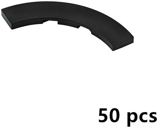 MOC Glatte Bausteine 4x4 Gebogene Fliese Runde Ecke, 50-teiliges Set, schwarz, ab 3 Jahren - Bild 1