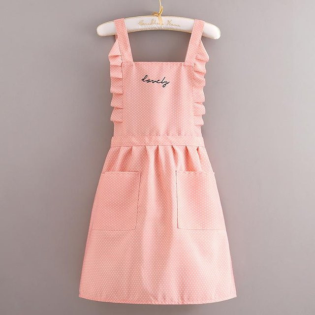 HomeHarmony Koreanische Damen-Küchenschürze im modernen Design, atmungsaktiv und fleckenabweisend - Bild 1