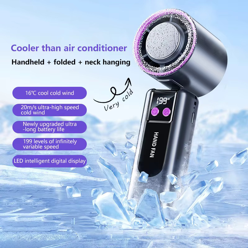 MIJIA Tragbarer Mini-Hochgeschwindigkeits-Kühlventilator mit 199 Gängen, Digitale Anzeige und USB-Aufladung - Bild 3