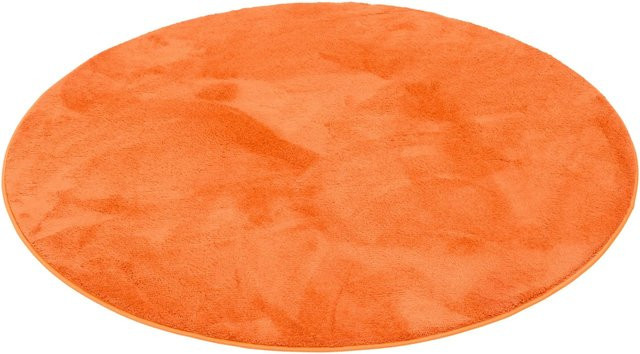 Pergamon Luxus Melia Hochflor Teppich Rund Orange Durchmesser: 120 cm - Bild 1