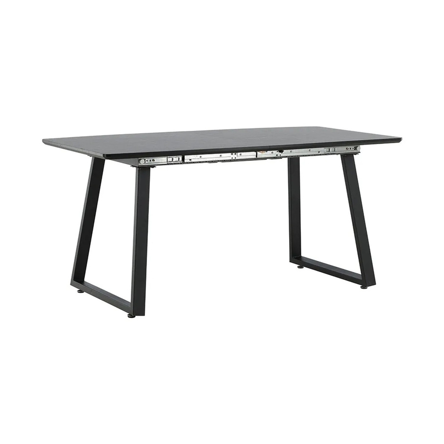 ebuy24 Inca Esstisch aus MDF und Metall, schwarz, ausziehbar, B/T/H: 160 x 85 x 85 cm - Bild 2