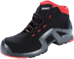 uvex Schnürstiefel S3 in Schwarz/Rot mit x-tended support, Größe 52 - Bild 1