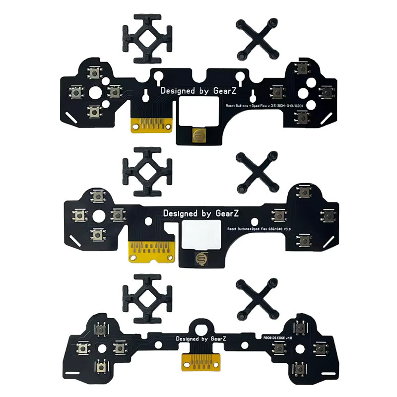GEARZ Face Buttons Clicky Kit für PS5-Controller in Schwarz mit taktilen mechanischen Mikrobewegungs-Klick-Tasten - Bild 3