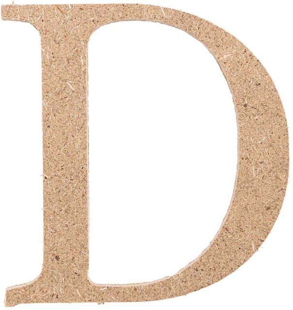 Rico Design Mini Großbuchstabe D aus MDF und Holz - Bild 1