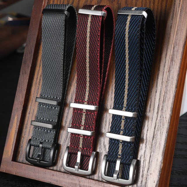 Uhrenarmband Nylon, zweifach gestreift, Herren - Bild 1